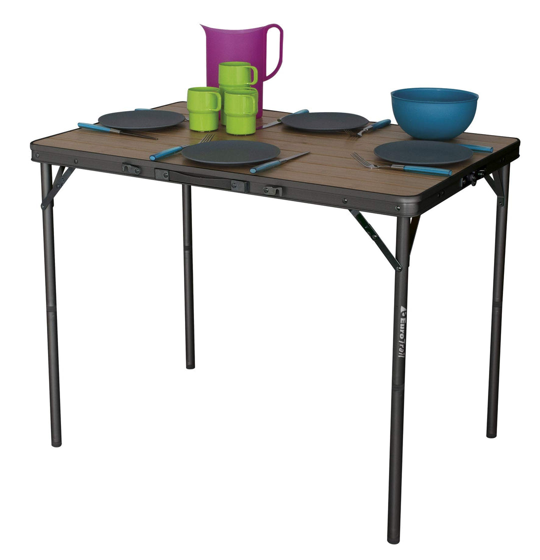 Eurotrail campingtafel Balazuc - bamboe - inklap