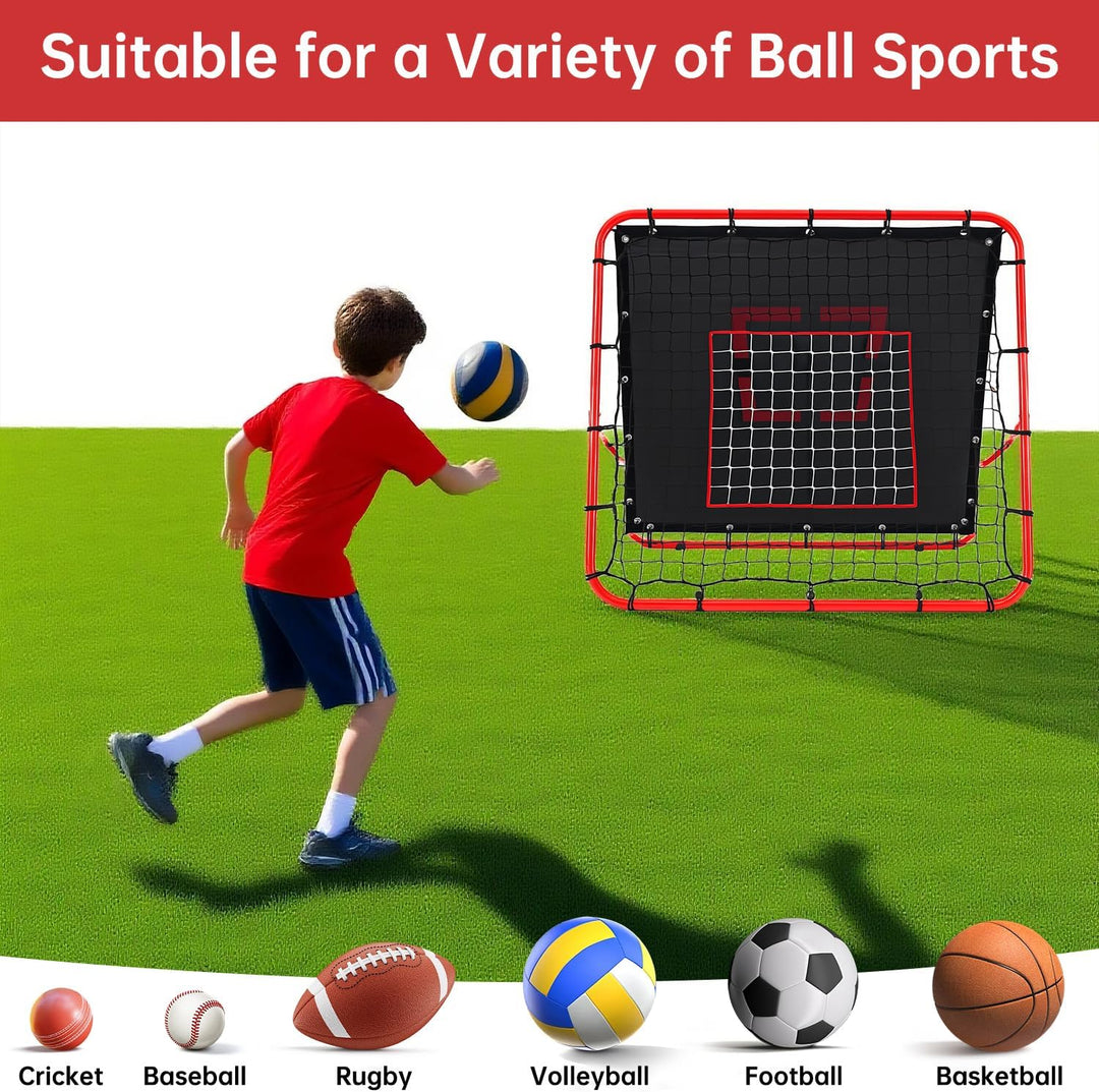 Rebounder für Fussball Kinder Rebounder Netz Volleyball Rebounder Netz Verstellbar Trainingsnetz Fus