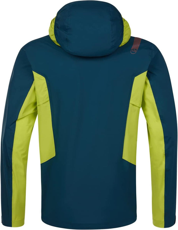 LA SPORTIVA Herren Discover Jacke Regenjacke Hardshelljacke, XL Mehrfarbig (Storm Blue/Lime Punch)
