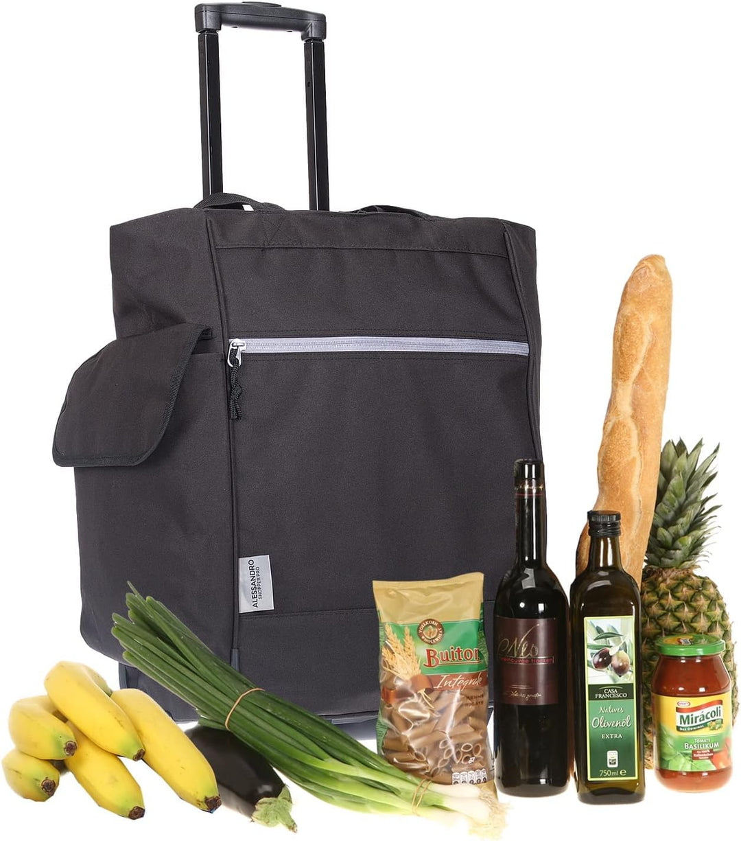 Alessandro Einkaufsroller EInkaufsroller Shoppingtrolley Einkaufstrolley (12895 Black Uni),