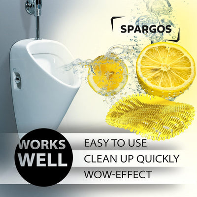 (12er-Pack) Spargos Urinalsieb mit Duft Urinal Stein, Spritzschutz Geruchsschutz für Toiletten im Ba