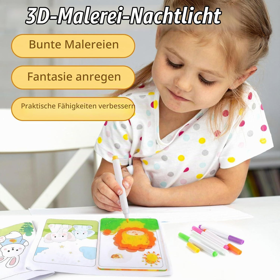 TXErfolg LED Notiztafel mit Farben, Leuchtendes Led Zeichenbrett für Kinder, 20x15cm Acryl Notiztafe