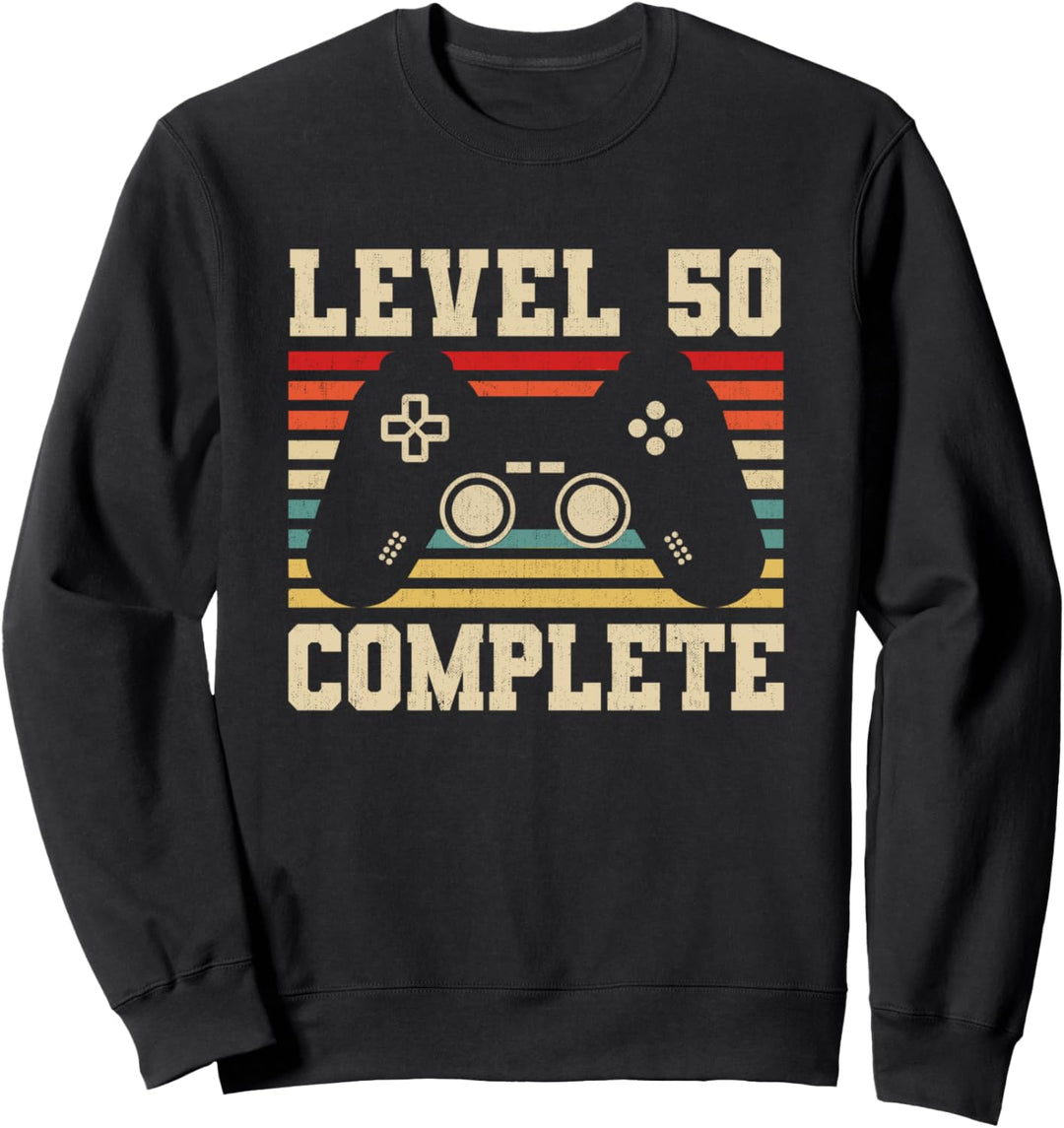 Level 50 Complete 50 Jahre Geburtstag Geschenk Video Gamer Sweatshirt