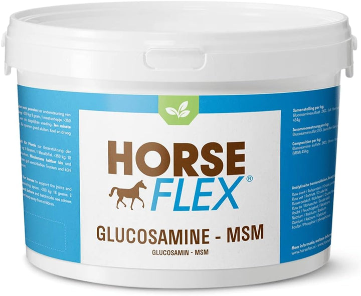 HORSE FLEX Glucosamin-MSM Pulver für Pferde zur Unterstützung der Gelenke und Hufe - 5 Kilo 5000 Gra