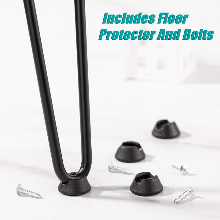 Schrankfüsse 10cm, Haarnadel Tischbeine Metall Schwarz 4er set, Möbelfüsse Hairpin Legs für Schrank,