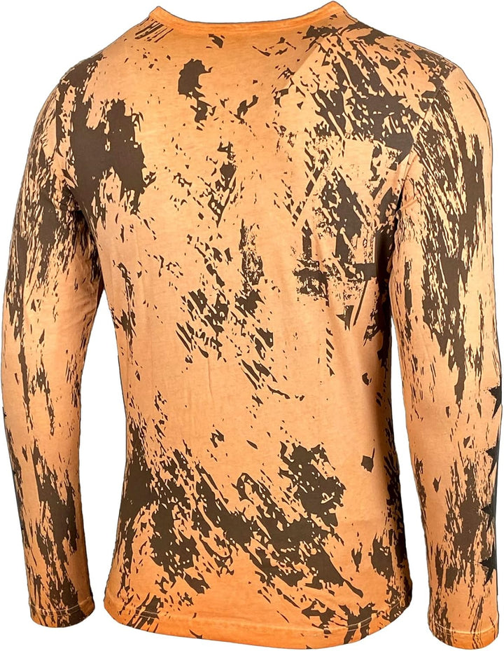 Baxboy Herren Longsleeve T-Shirt Moderner Männer Langarmshirt Langarm Sweatshirt 702 S Orange, S Ora