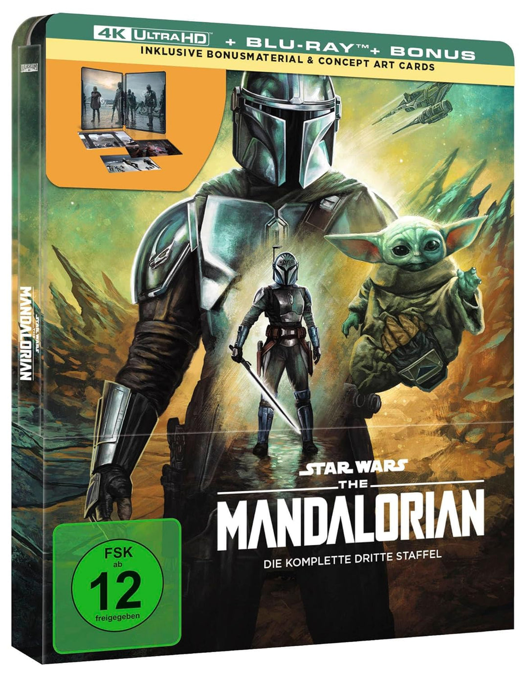 The Mandalorian - Staffel 3 - Steelbook - Limited Edition (4K Ultra HD) (+ Blu-ray) [4 Discs], 4K