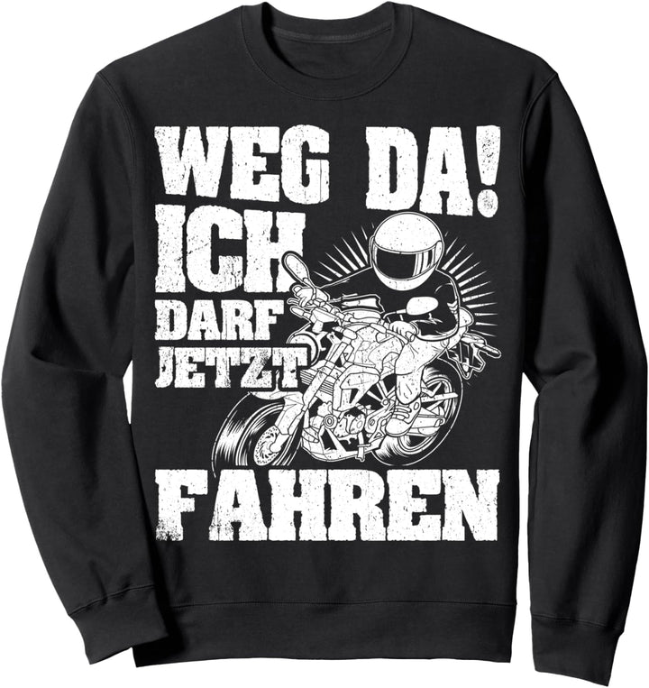 Motorrad Führerschein Bestanden Geschenke für Motorradfahrer Sweatshirt