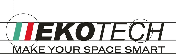 EKOTECH Einbau-Abfallsammler Ekko 40 1 x 16/2 x 8 Liter Kunststoff Grau ausziehbar 1 x 16 / 2 x 8 Li