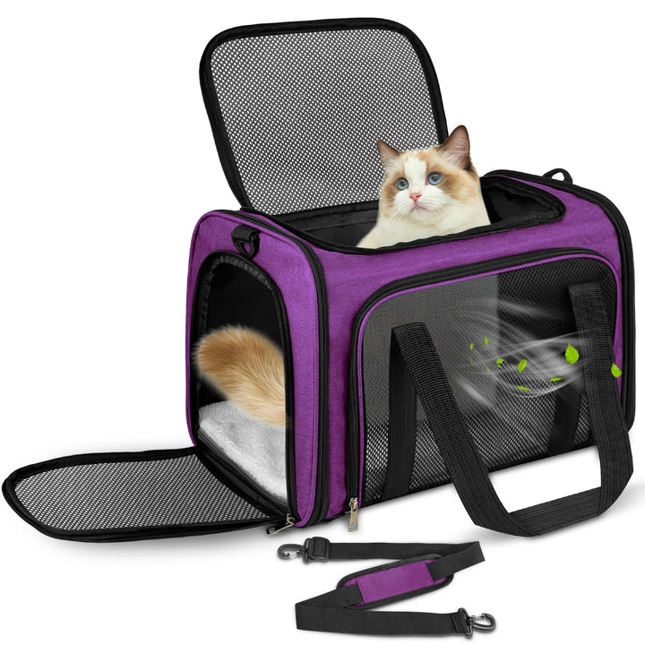 Transporttasche Katze, Transporttasche für Katze Hund bis zu 5kg, Tragbar Faltbare Haustier Tragetas