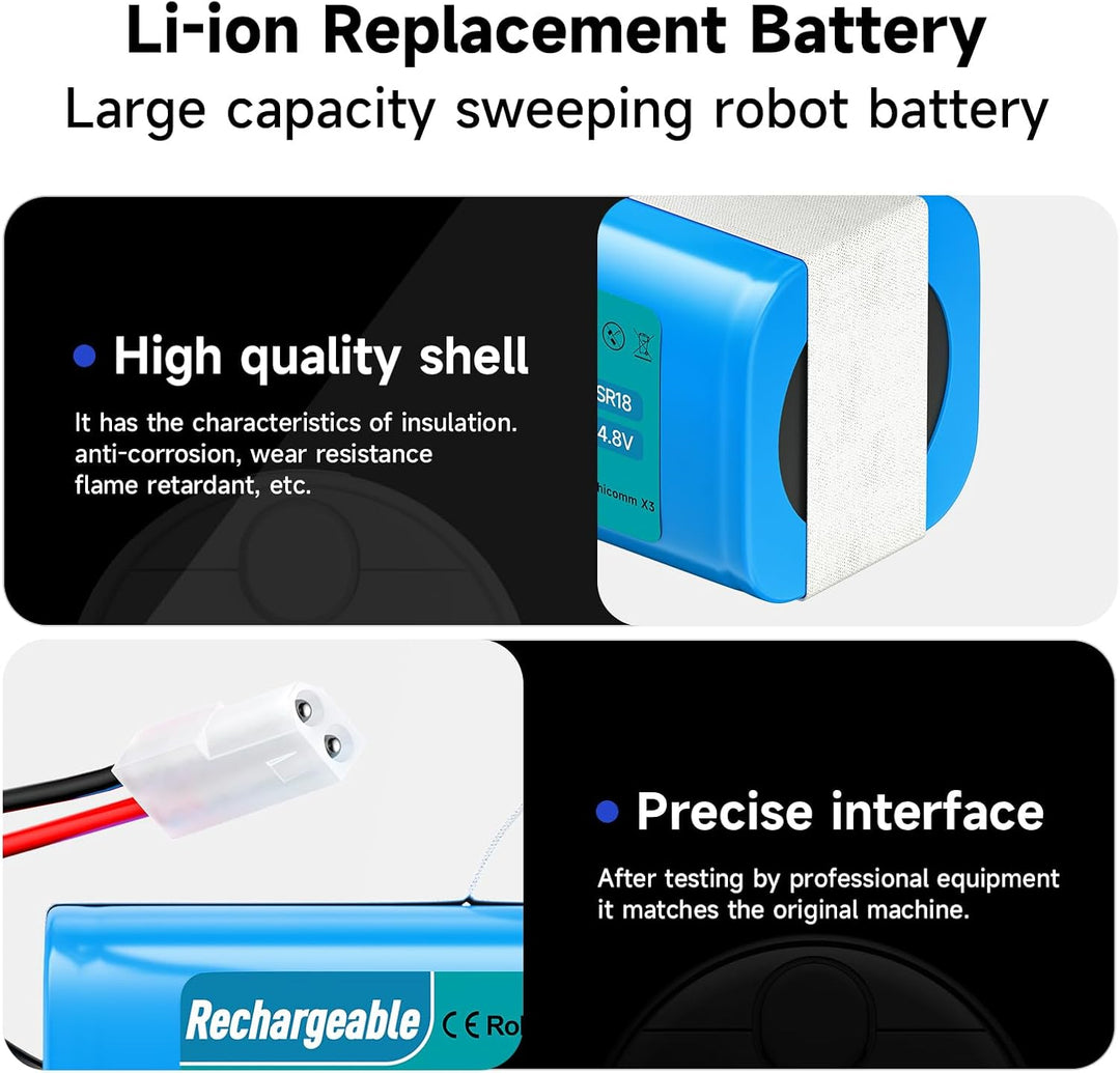 4500mAh 14.8V Akku kompatibel mit Xiaomi Mijia G1 MJSTG1, Mop Essential G1, Rowenta RS-RT900866, Row