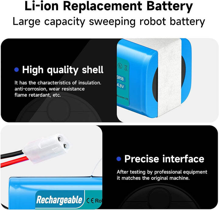 4500mAh 14.8V Akku kompatibel mit Xiaomi Mijia G1 MJSTG1, Mop Essential G1, Rowenta RS-RT900866, Row