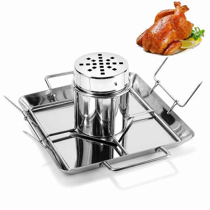 Hähnchenbräter, Bierdose Hühnchen Bräter Ständ Bräter aus Edelstahl, Herausnehmbares Hähnchenregal m