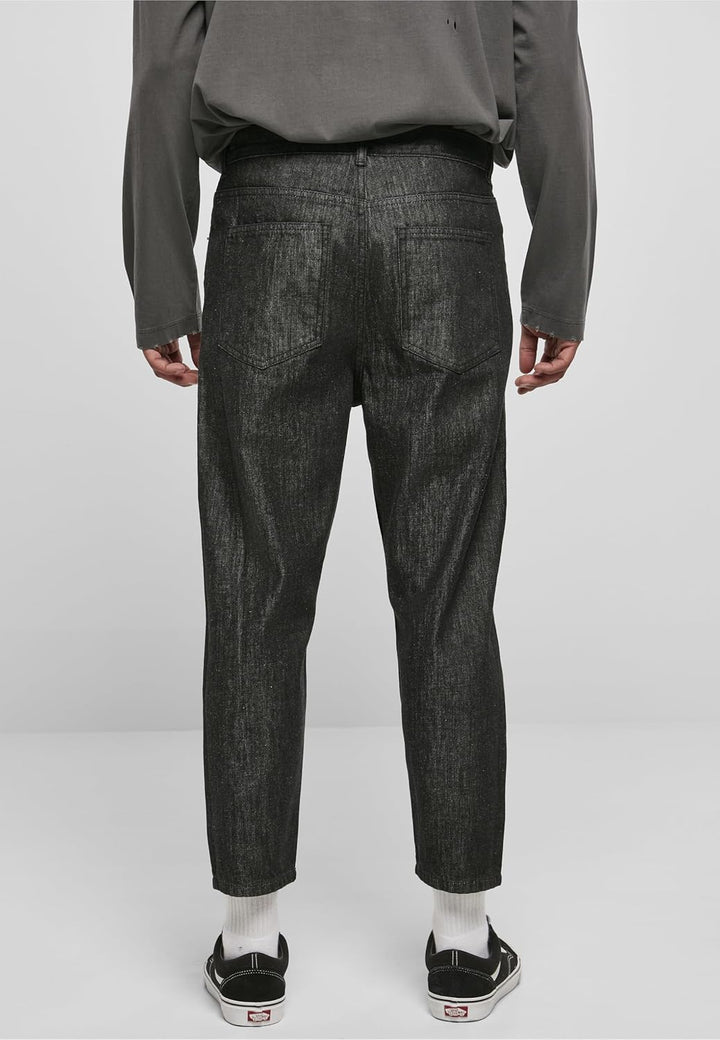 Urban Classics Herren Jeanshose Cropped Tapered Jeans, Regular Fit, verkürzten Länge, erhältlich in