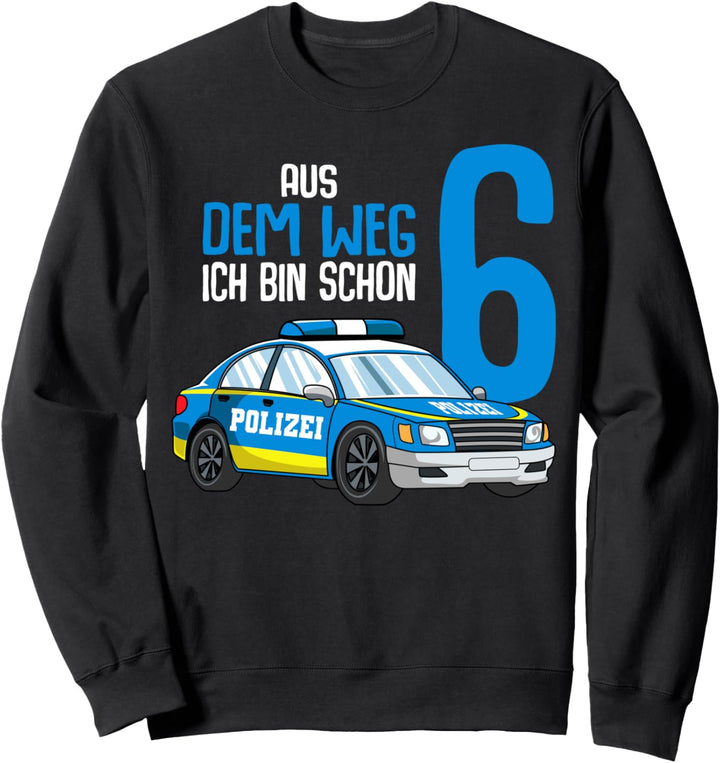 6. Geburtstag Polizei 6 Jahre Kinder Junge Sweatshirt