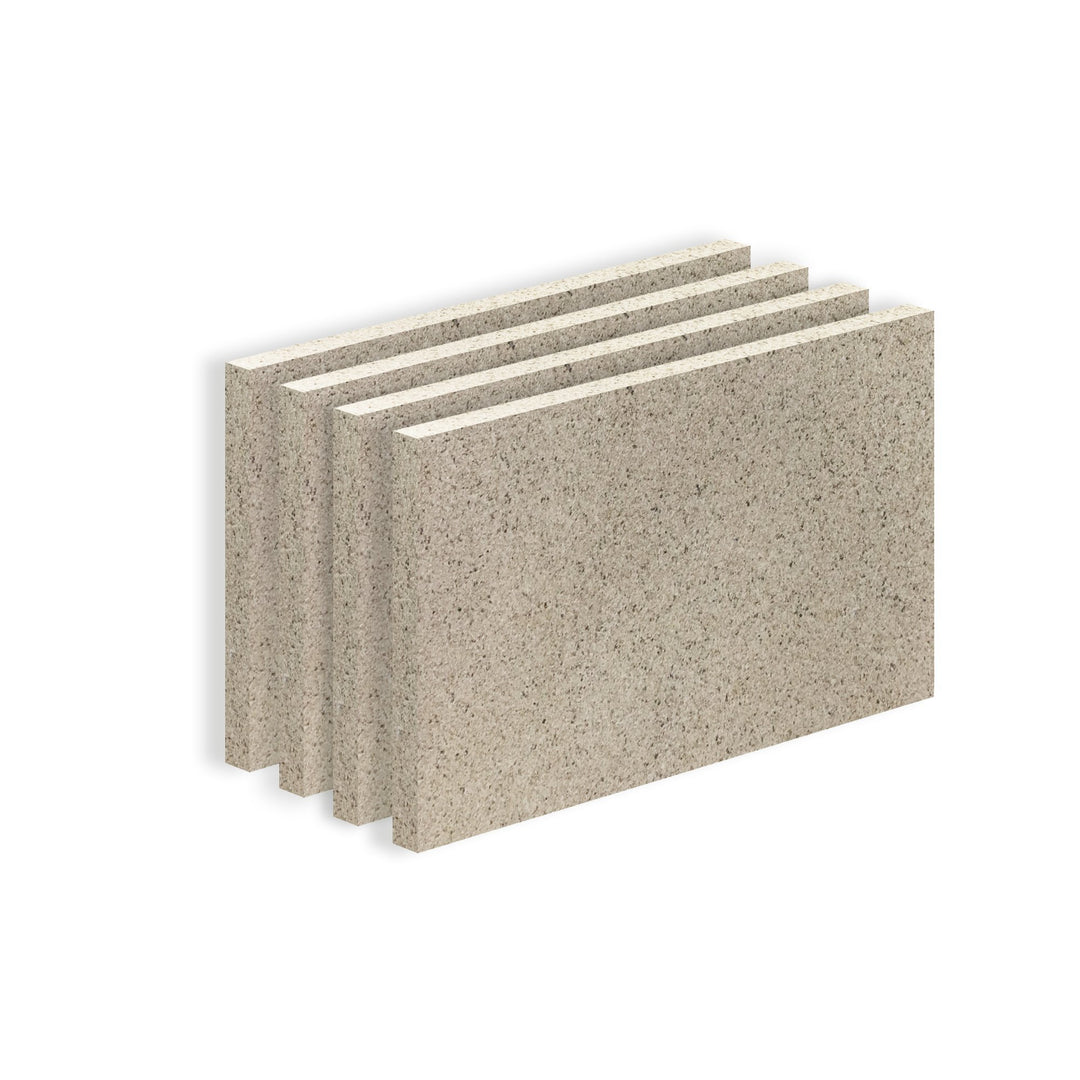 Vermiculite Schamotte Ersatz, 4 Platten 500 x 300 x 30 mm, Feuerraum Auskleidung