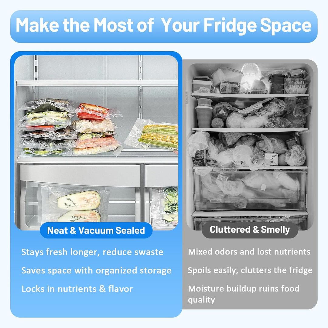 Vakuumiergerät, Mini Handvakuumierer, Vakuumierer für Lebensmittel mit 30 Wiederverwendbare Vakuumbe