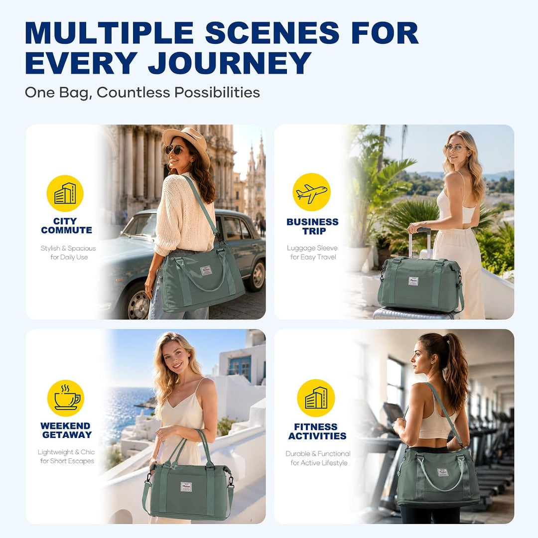 Reisetasche Damen 40x30x20 Ryanair Handgepäck Tasche Sporttasche Weekender Bag Schwimmtasche Wasserd