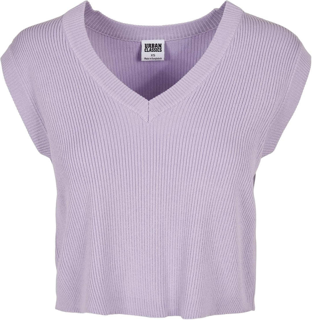 Urban Classics Damen Ladies Short Knittd Slip On S Lilac, S Lilac