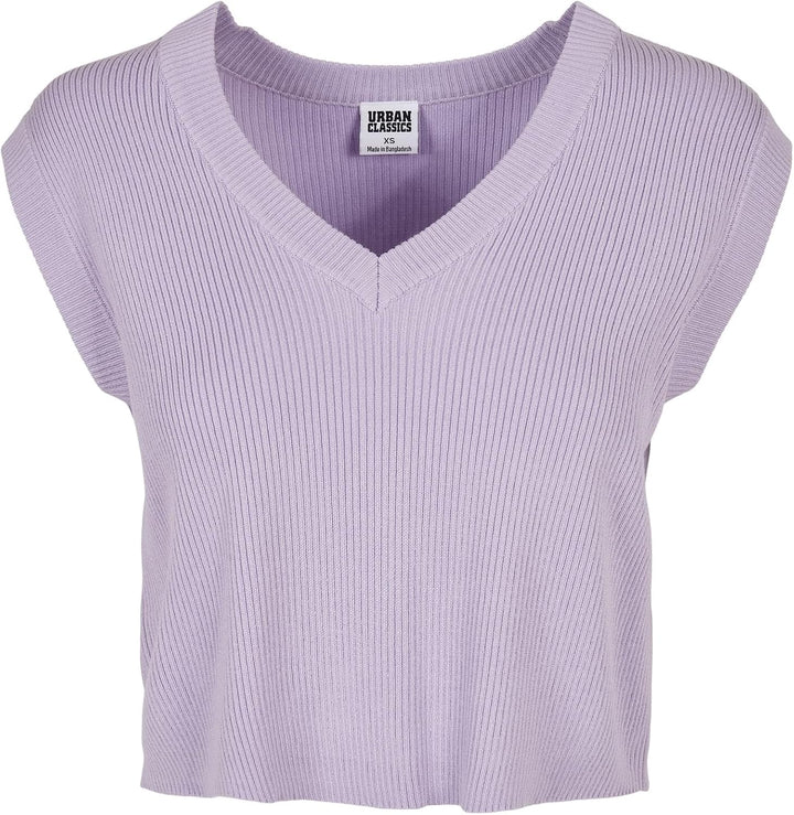 Urban Classics Damen Ladies Short Knittd Slip On S Lilac, S Lilac