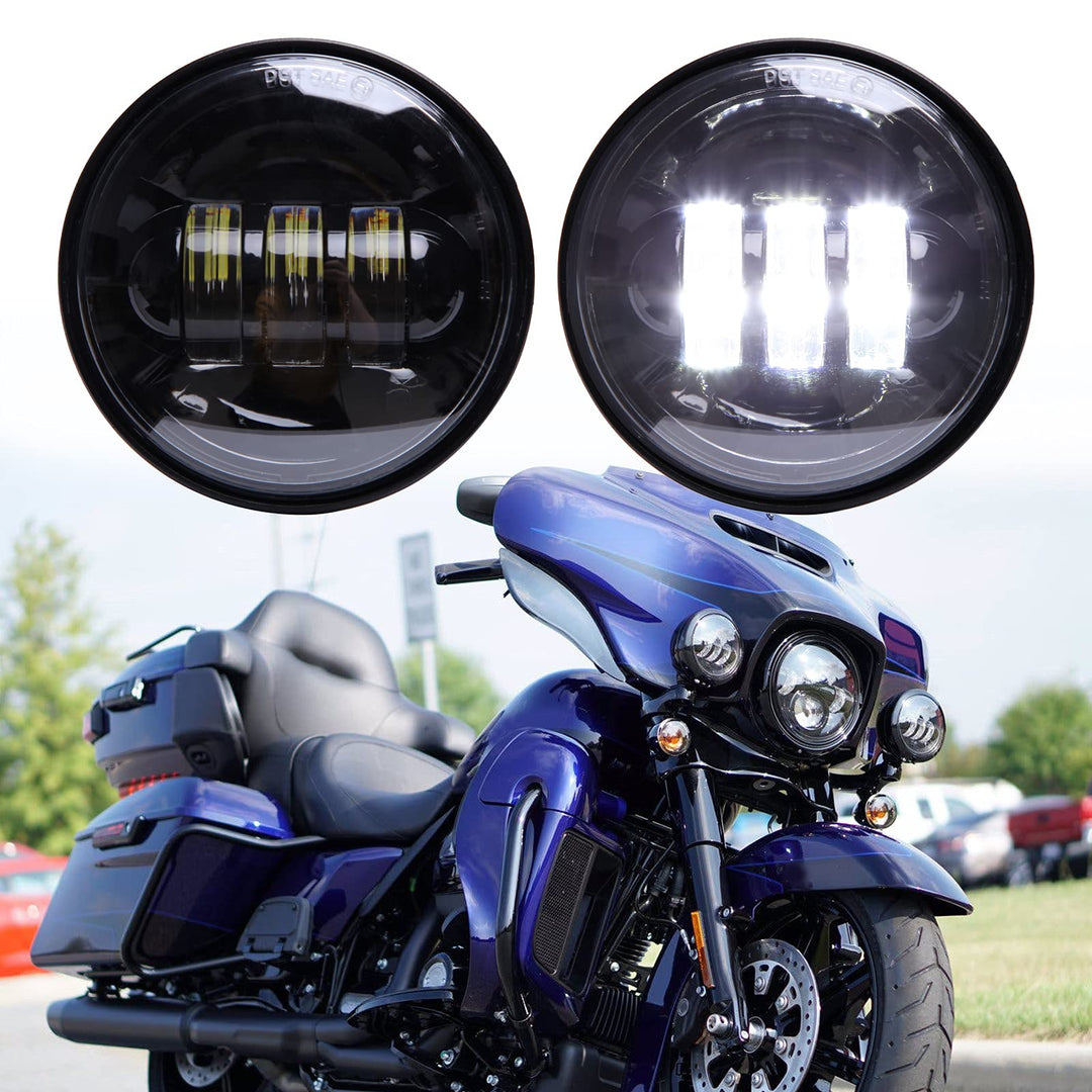 JMTBNO 2 STÜCKE 4,5 Zoll Nebelscheinwerfer 30W LED Motorrad Zusatzscheinwerfer Scheinwerfer Kompatib