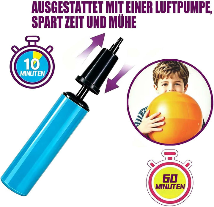 Jumbo Aufblasbares Sonnensystem Set – 9 Planeten zum Aufhängen inkl. Luftpumpe, Aufhängeschnur & Wis