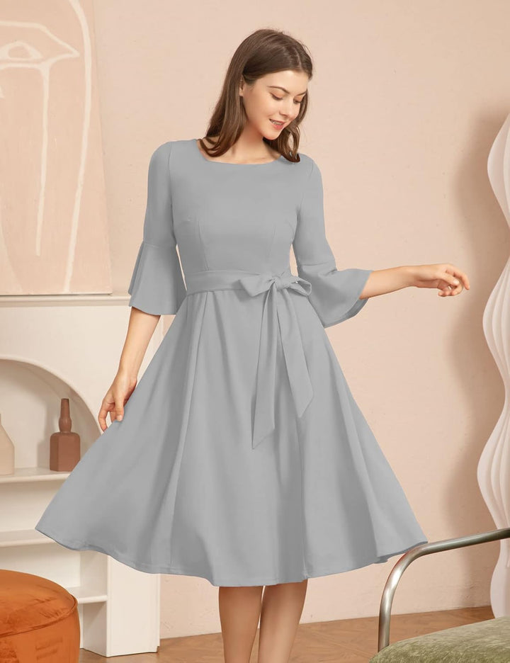 Homrain Glitzer Kleid Damen elegant Langarm Winterkleider Festliche Kleider mit Pailletten Party Coc