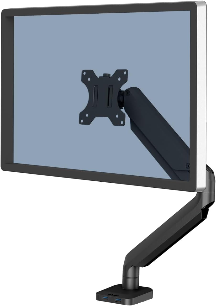 Fellowes Monitor Halterung für 1 Bildschirm bis 32 Zoll (81,28 cm) - Platinum Series Monitor Arm mit