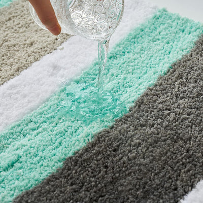 MIULEE Badematte Badteppich Duschmatte Non Slip Badvorleger Fussmatte Dekorativ Badzimmermatte Flaus