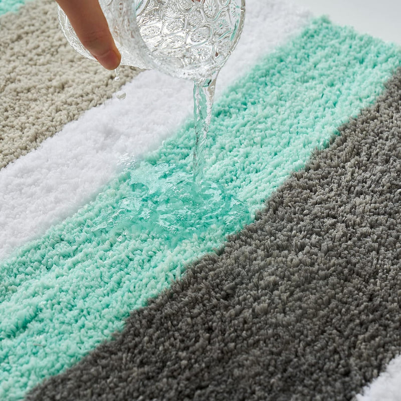 MIULEE Badematte Badteppich Duschmatte Non Slip Badvorleger Fussmatte Dekorativ Badzimmermatte Flaus