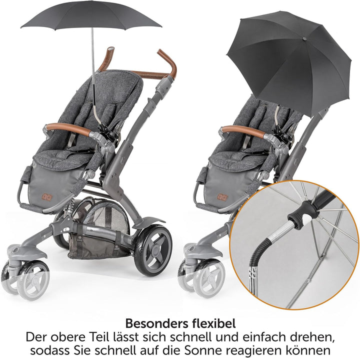 Zamboo Universal Sonnenschirm Sonnenschutz für Kinderwagen & Buggy - UV Schutz 50+ / 73 cm Durchmess