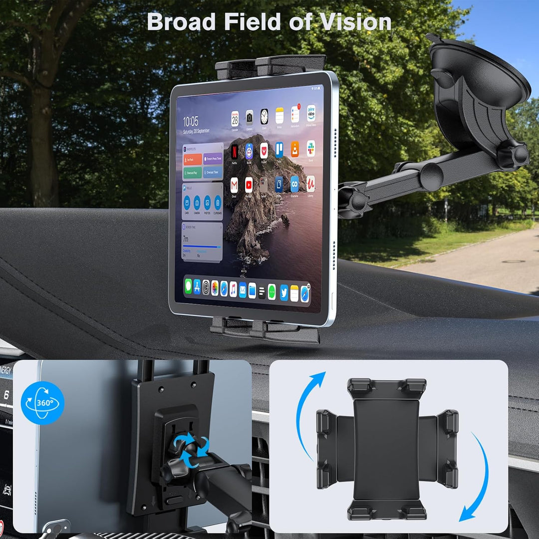 OHLPRO Tablet Autohalterung-Universelle 360° Drehbare Tablet Halterung Auto Vorne, Tablethalterungen