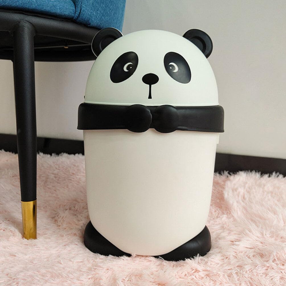 Happyyami Niedliche Abfallbehälter Niedlicher Mülleimer In Panda-Form Cartoon-Papierkorb Kunststoff-