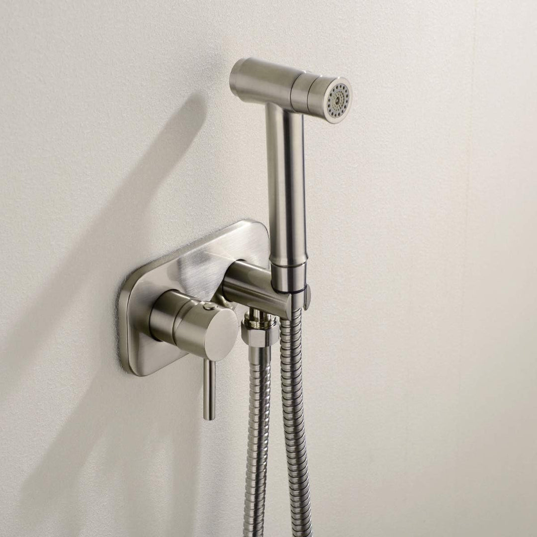 TRUSTMI Toiletten-Bidet-Sprühgerät, Shattaf-Duschset aus heissem und kaltem Messingmischer, Muslimis