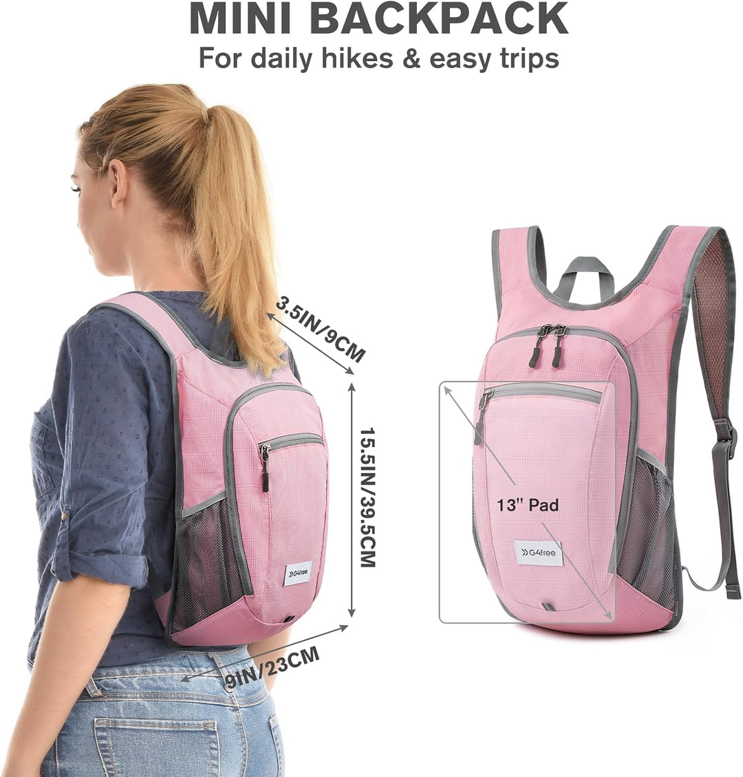 G4Free 10/15/20L Faltbarer Rucksack Klein, Wanderrucksack Leicht, Tagesrucksack Damen Herren für Wan