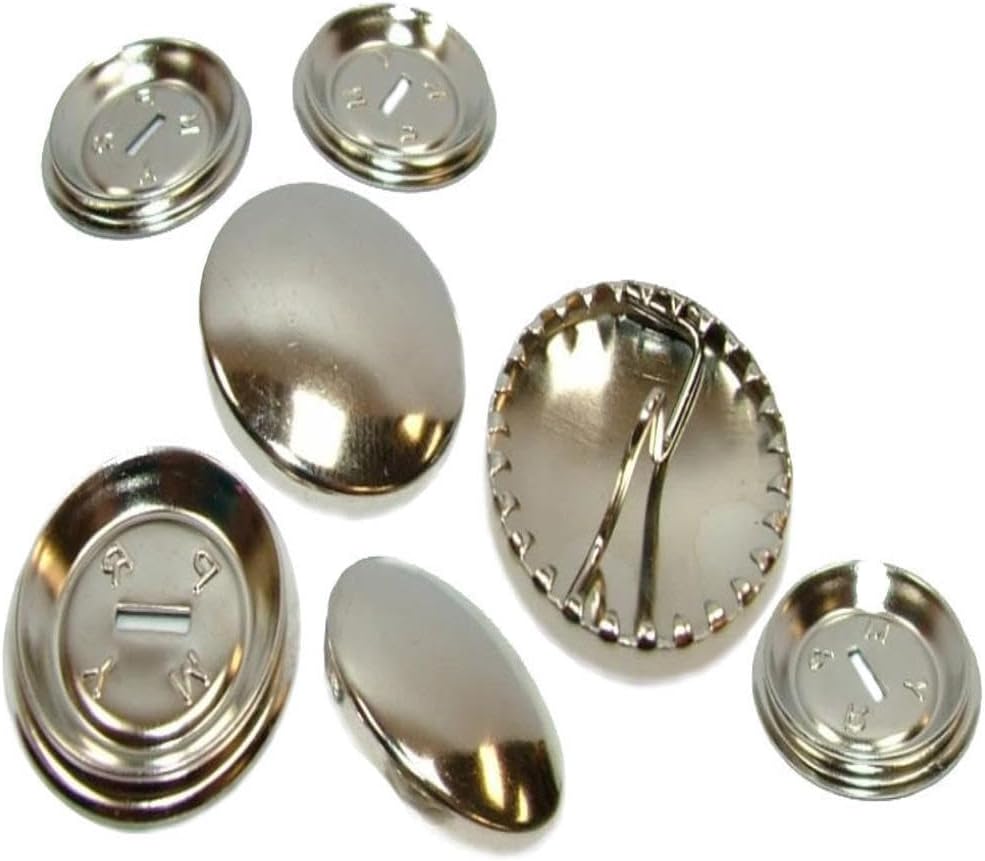 Prym Überziehbare Knöpfe, Metall, Silber, Einheits Grösse, 100, Einheits Grösse