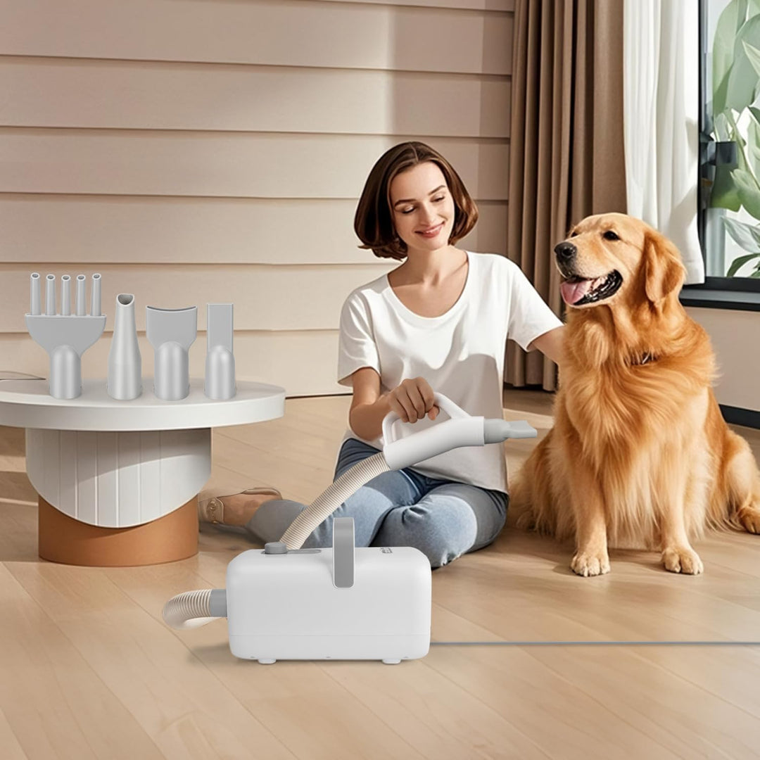 Nobleza Pet Blower Professioneller Haartrockner für Haustiere, mit 4 Düsen, einstellbare Geschwindig