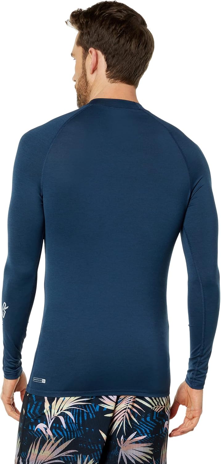 Quiksilver Herren All Time Ls Long Sleeve Rashguard Surf Rash-Guard-Shirt, S Marineblauer Blazer Hea