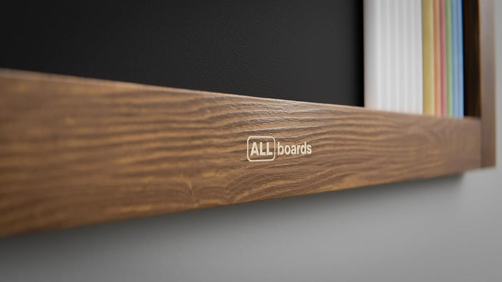 ALLboards Kreidetafel mit lackiertem Holzrahmen 120x90cm, Schwarz, Schreibtafel, Kreide, Schreibtafe