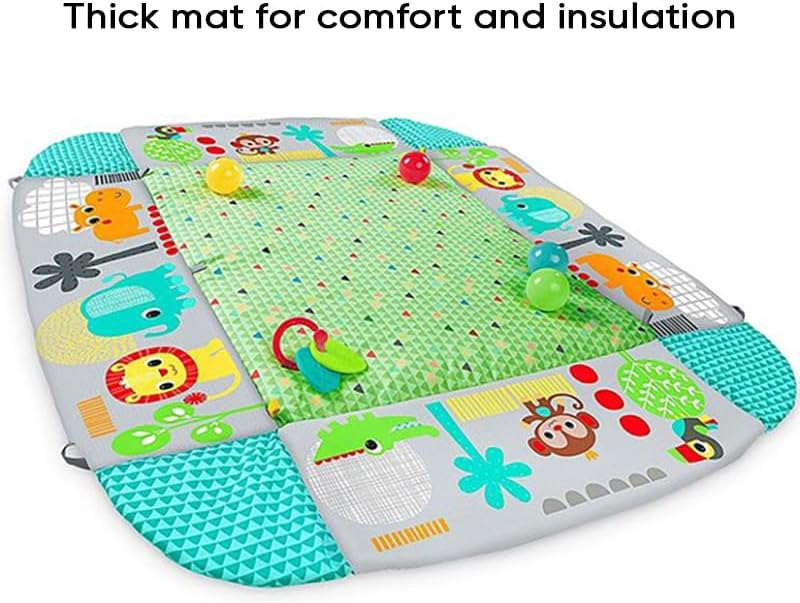 Multifunktionale Baby Spieldecke mit Spielbogen – Baby Gym Spielmatte & Krabbeldecke – inkl. 30 Bäll