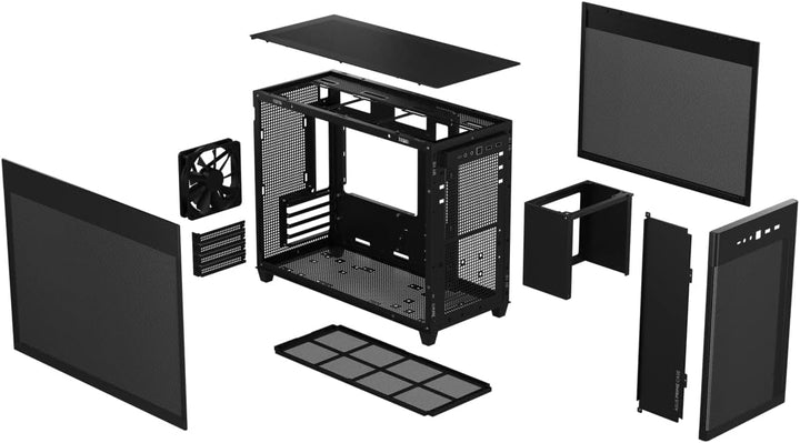 ASUS Prime AP201 MicroATX PC-Gehäuse (33 Liter, unterstützt 360-mm-Kühler, Grafikkarten bis 338 mm L
