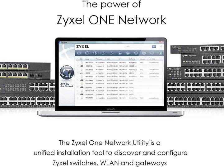 Zyxel 24-Port Gigabit PoE Switch | Smart managed | Rackmontage | 24 PoE+-Ports mit einem Budget von