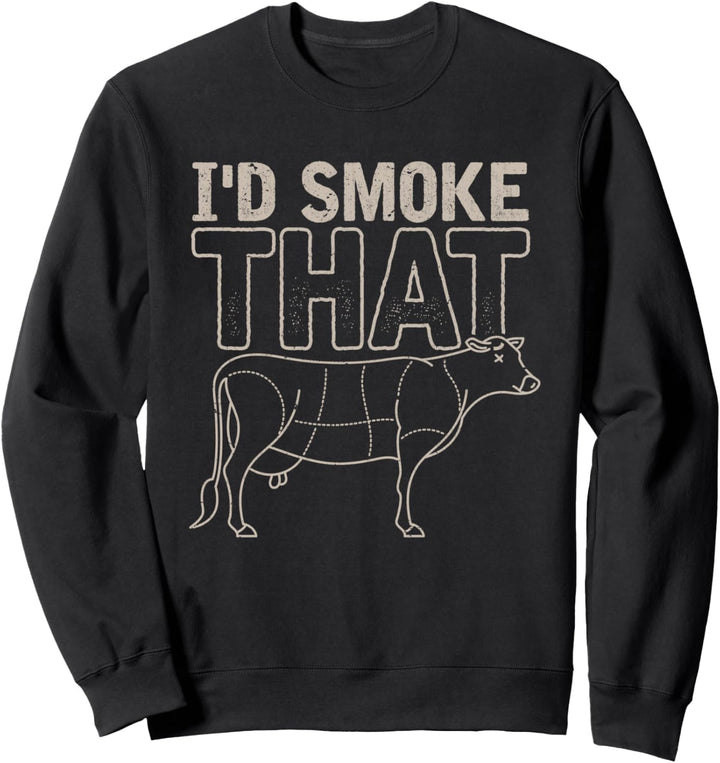 Rindfleisch BBQ Grillparty Lustiges Ich würde das Grillen Sweatshirt