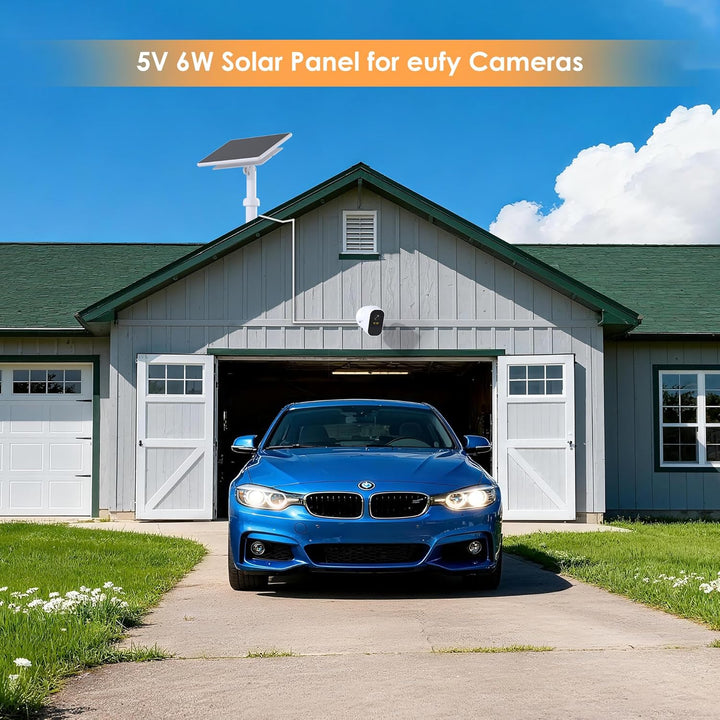 Solarpanel für eufy Kamera, 6W eufy Solarmodul für eufyCam E,2/2 Pro,2C/2C Pro,3/3C, soloCam E20/E40