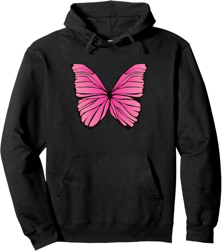 Schöner rosa Schmetterling Pullover Hoodie