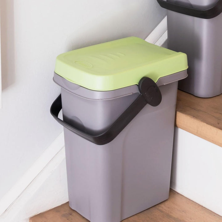 Windeleimer Geruchsdicht 7 Liter Grün, Biomülleimer Verschliessbar, Komposteimer Küche, Eimer Mit De