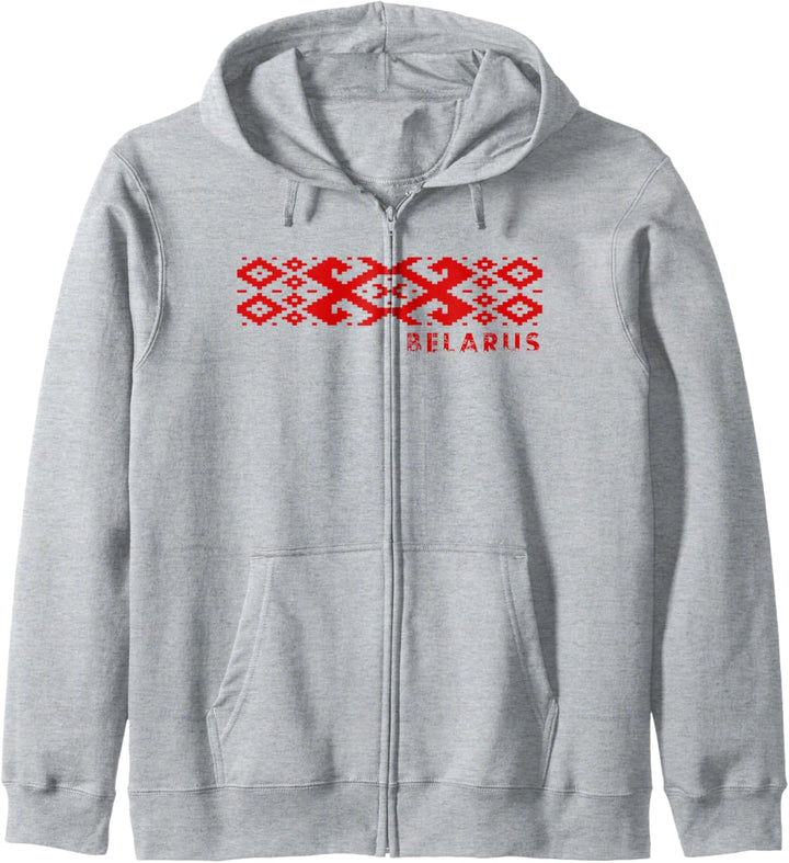 Belarus National Ornament Muster Alte Flagge Pagonya Kapuzenjacke