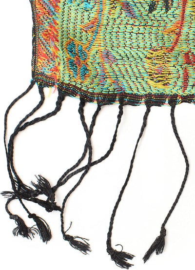 ufash Pashmina 100% Seidenschal aus Indien für Damen & Herren, Paisley Muster, 160 x 35 cm - Schal a