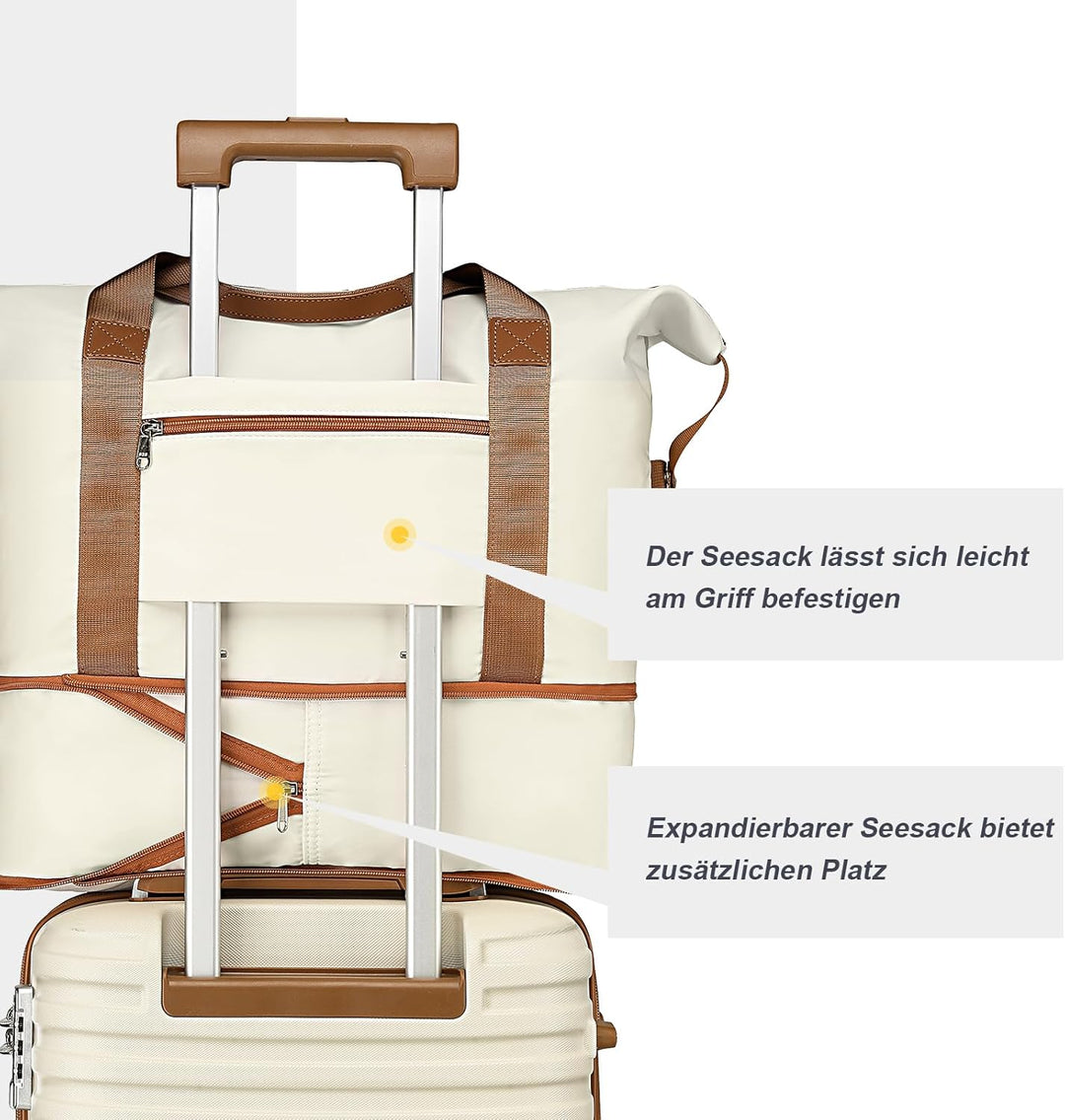 Joyway Koffer Reisekoffer von ABS Hartschalen Erweiterbar Trolley Kofferset mit TSA Schloss und 4 Ro