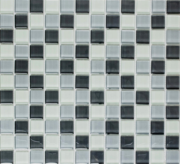 Mosaik Quadrat Crystal mix grau Glasmosaik Transluzent Transparent 3D Fliesenspiegel, Mosaikstein Fo